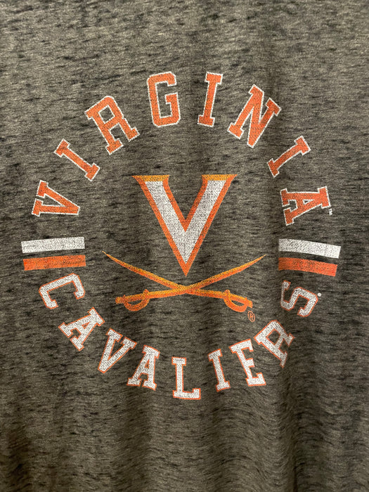 Virginia Cavaliers Distressed Crewneck Longsleeve T-Shirt - DiscoSports