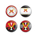 College Button 4-Pack - DiscoSports