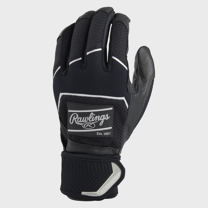Rawlings Adult Workhorse with Compression Strap Batting Gloves