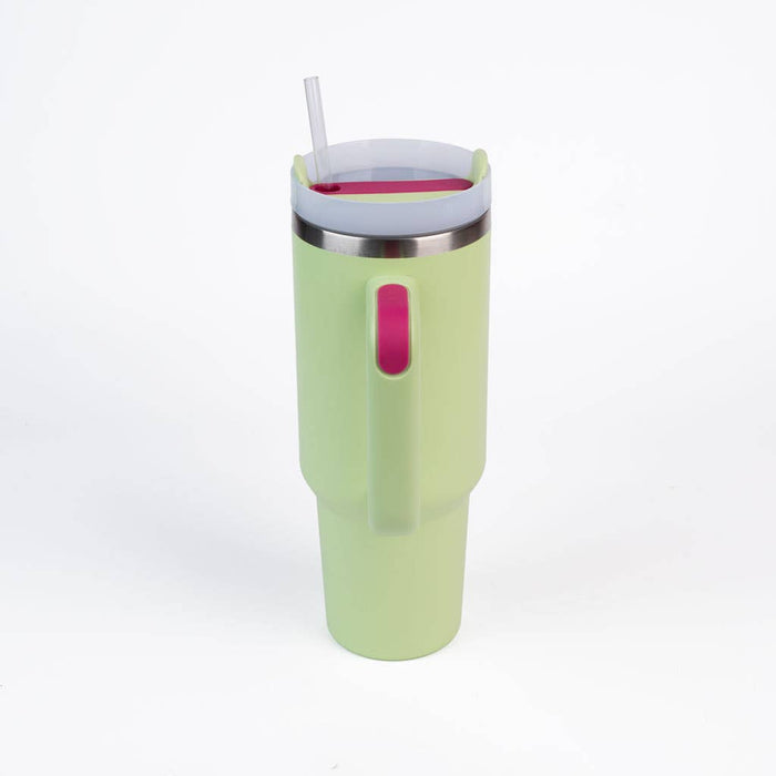 Quencher 40 oz Stainless Steel Tumbler with Handle and Straw