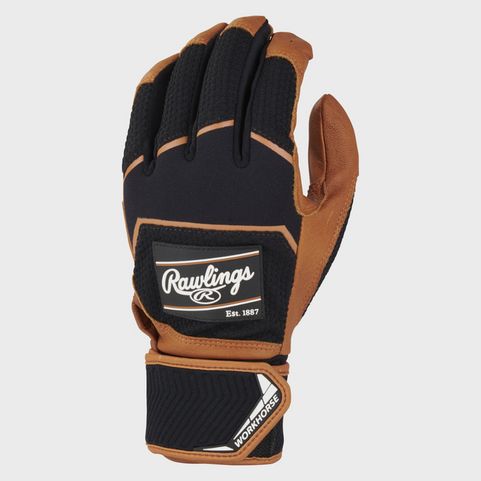 Rawlings Adult Workhorse with Compression Strap Batting Gloves