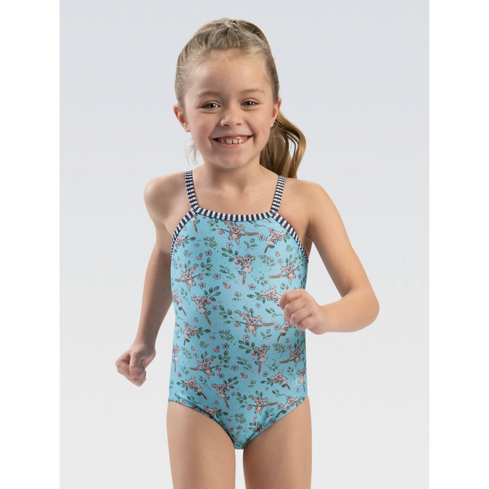 Little Dolfin Girls’ Scoop Front Straight Back One Piece: Koala Time