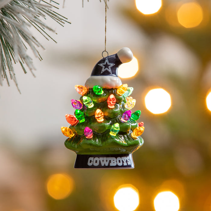 Dallas Cowboys 4" LED Ceramic Christmas Tree Ornament