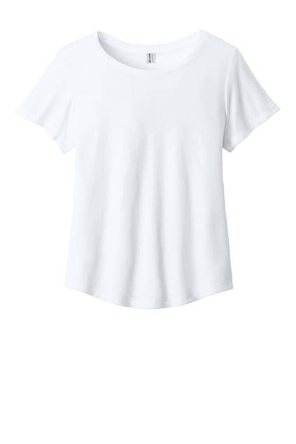 Allmade® Women’s Relaxed Tri-Blend Scoop Neck Tee: Bright White / S