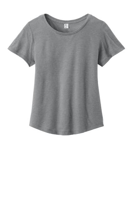 Allmade® Women’s Relaxed Tri-Blend Scoop Neck Tee: Bright White / S