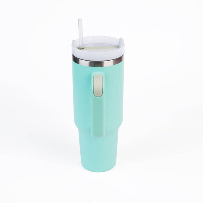 Quencher 40 oz Stainless Steel Tumbler with Handle and Straw