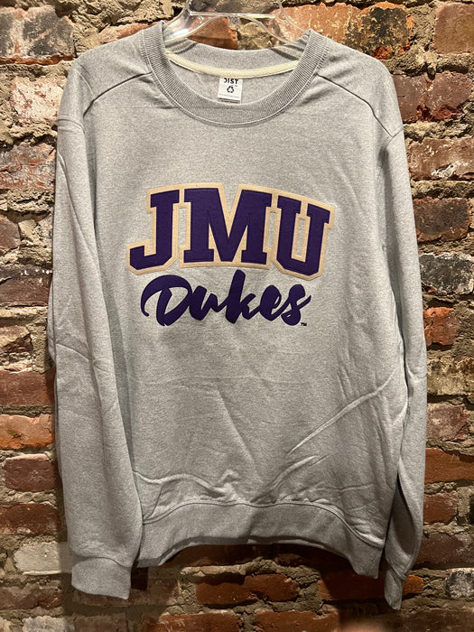 James Madison University Vintage Lettered Crew Sweatshirt