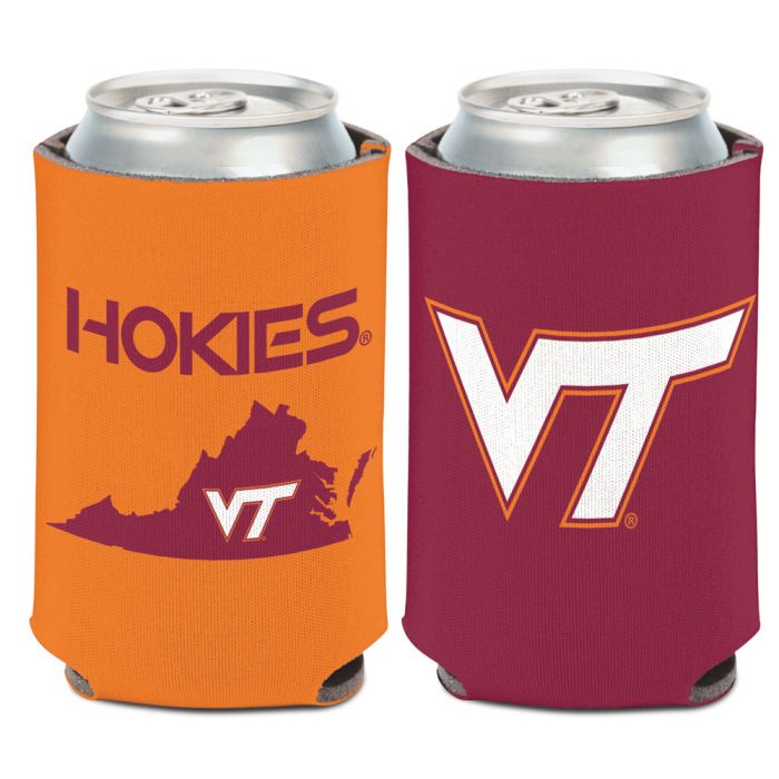 Virginia Tech Hokies State Shape Can Cooler