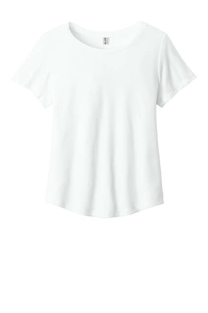 Allmade® Women’s Relaxed Tri-Blend Scoop Neck Tee: Bright White / S
