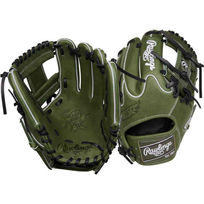 Rawlings 11.5" Heart of the Hide PRO204W Military Green Baseball Glove
