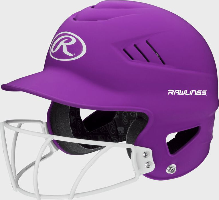 Rawlings Coolflo Softball Batting Helmet with Facemask