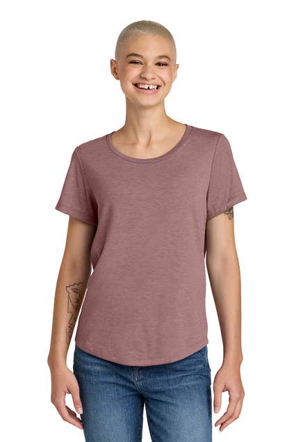 Allmade® Women’s Relaxed Tri-Blend Scoop Neck Tee: Bright White / S