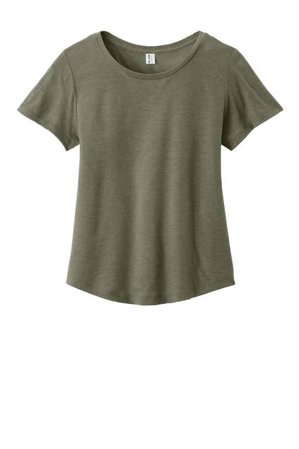Allmade® Women’s Relaxed Tri-Blend Scoop Neck Tee: Bright White / S