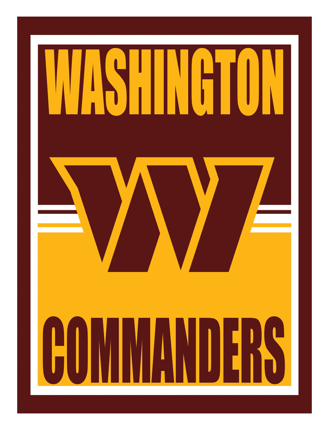 Washington Commanders Metal Wall Sign — DiscoSports