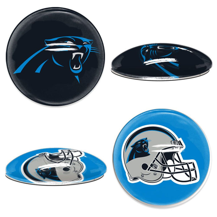 Carolina Panthers Sport Dotts 2-Pack Glass Magnets - DiscoSports