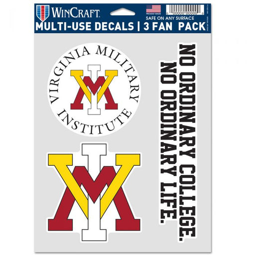 Virginia Military Institute Multi-Use 3 Fan Pack Decal - DiscoSports