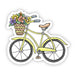 Yellow Bicycle Sticker - DiscoSports
