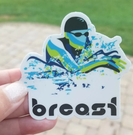 Breast Stroke Sticker - DiscoSports
