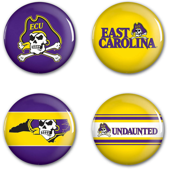 College Button 4-Pack - DiscoSports
