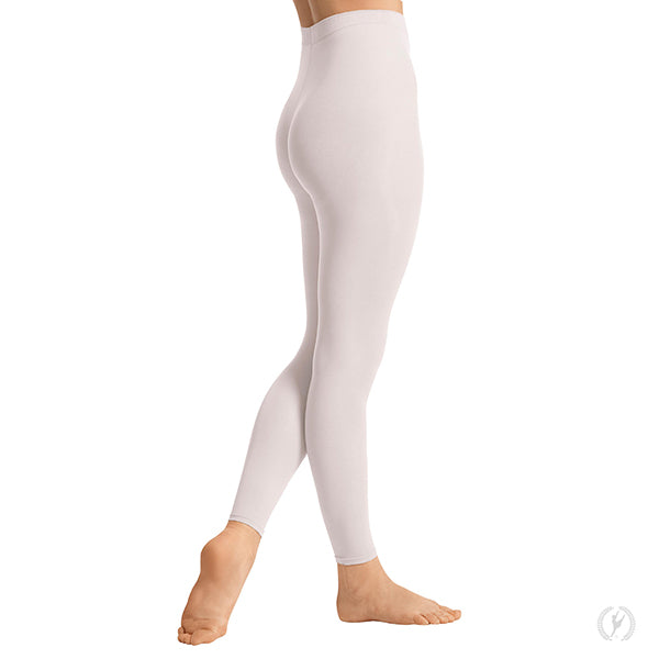 Euroskins Adult White Footless Tights - DiscoSports