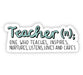Teacher Definition Sticker - DiscoSports