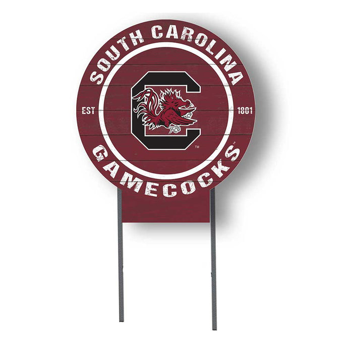 South Carolina Gamecocks 20" Circle Lawn Sign