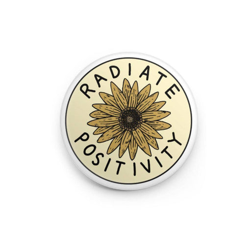 Radiate Positivity Sunflower - Button Pin - DiscoSports