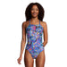 Speedo Womens Printed Strappy Back One Piece Swimsuit - DiscoSports