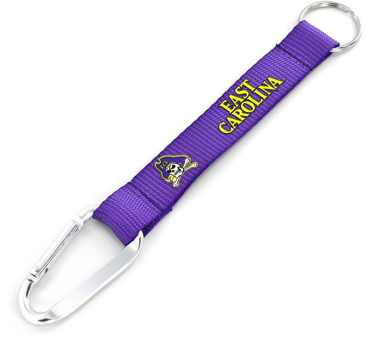 NCAA East Carolina Pirates Carabiner Lanyard Keychain - DiscoSports