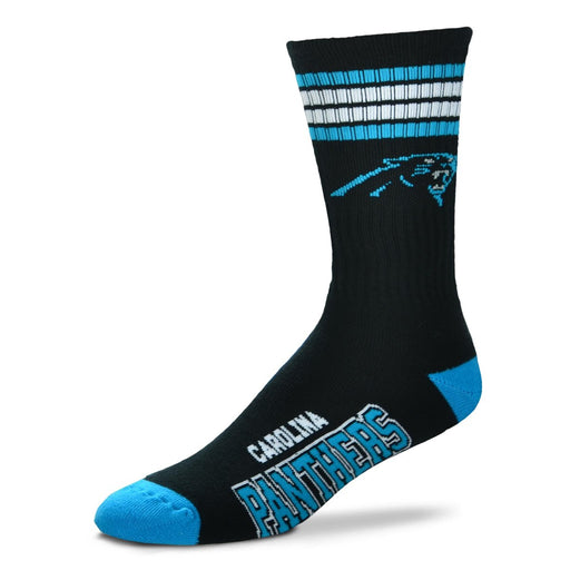 Carolina Panthers 4 Stripe Deuce Socks - DiscoSports