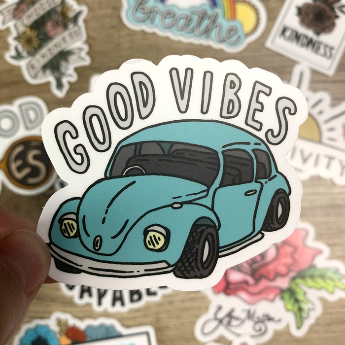 Good Vibes Car Sticker - DiscoSports