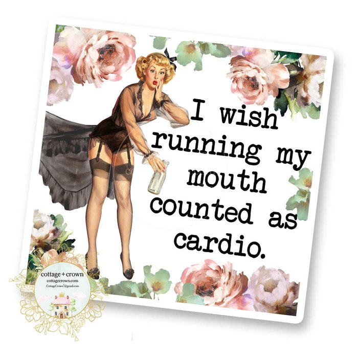 "Cardio Exercise - Running My Mouth" Vinyl Decal Sticker