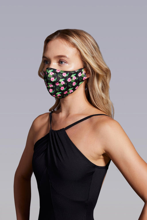 Bloch B-Safe Adult Lanyard Face Mask (Jungle Floral) - DiscoSports
