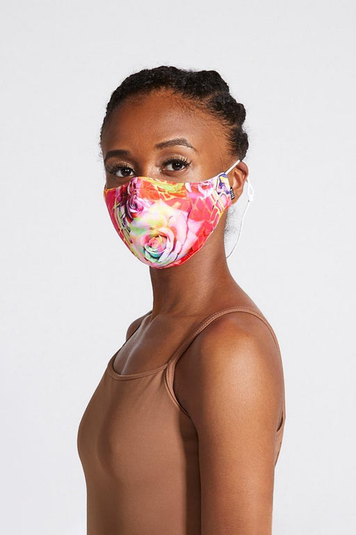 Bloch B-Safe Adult Lanyard Face Mask (Abstract Roses) - DiscoSports