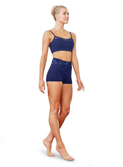 Bloch Mesh Yoke and Cross Back Cami Top in Pacific - DiscoSports