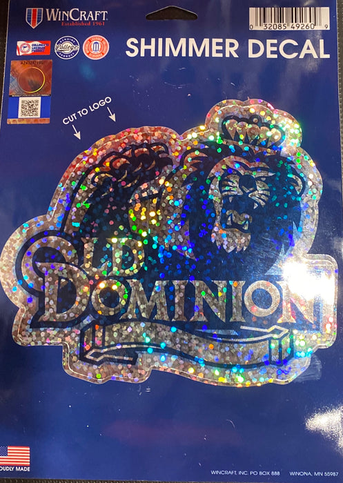 Old Dominion University Shimmer Decal - DiscoSports