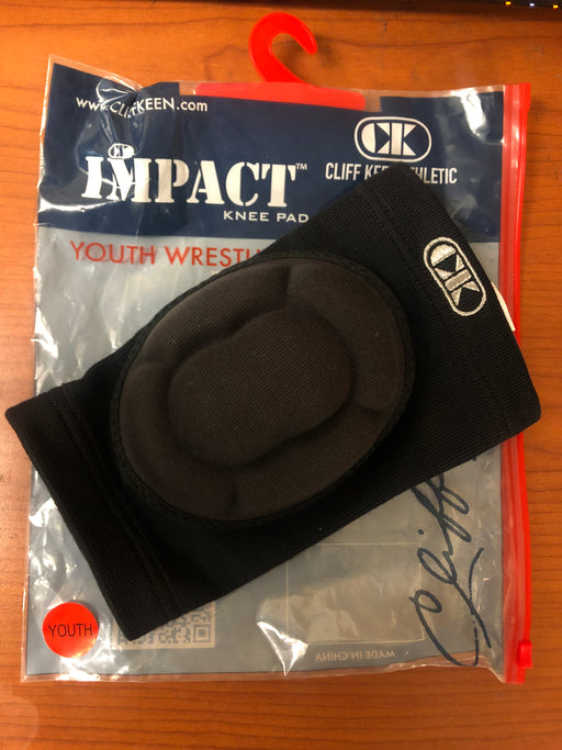 Cliff Keen Youth "Impact" Bubble Wrestling Knee Pad in Black - DiscoSports