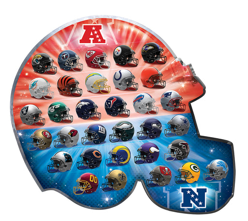 NFL Team Helmets - Helmet Shaped 500 Piece Jigsaw Puzzle - DiscoSports