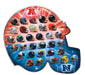 NFL Team Helmets - Helmet Shaped 500 Piece Jigsaw Puzzle - DiscoSports