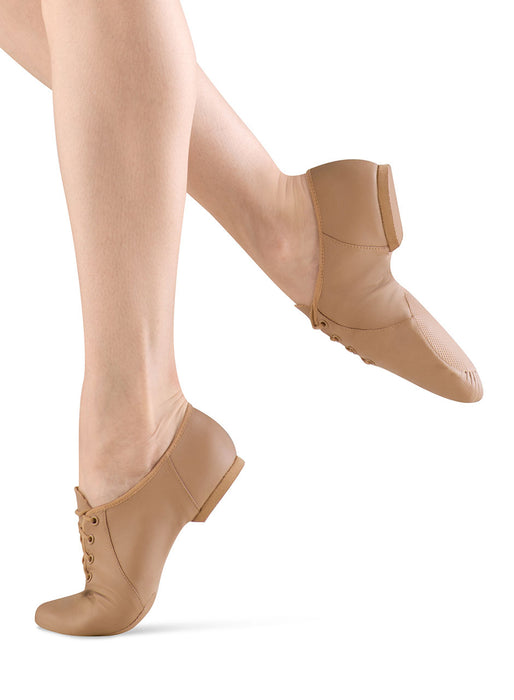 Bloch Jazzsoft Adult Lace Up Jazz Shoe in Tan - DiscoSports