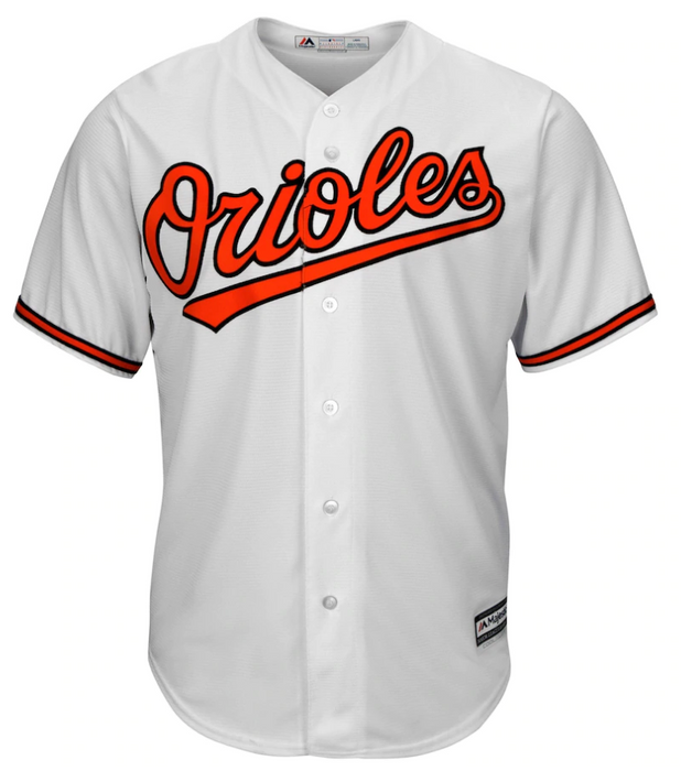 Men's Majestic White Baltimore Orioles Official Cool Base Jersey - DiscoSports