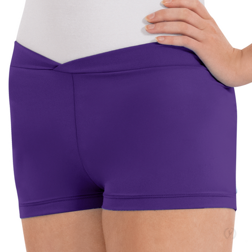 Eurotard Womens V Front Booty Shorts with Tactel® Microfiber - DiscoSports