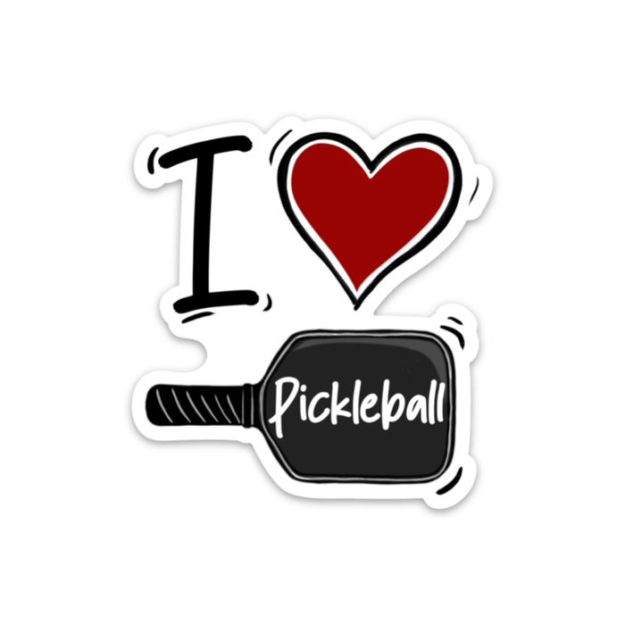 "I love Pickleball" Sticker