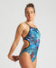 Arena Women's Tropical Sketch Lace Back One Piece - DiscoSports