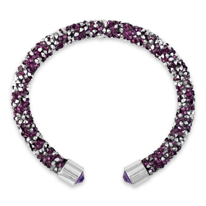 Crystal Cluster Bracelet Purple
