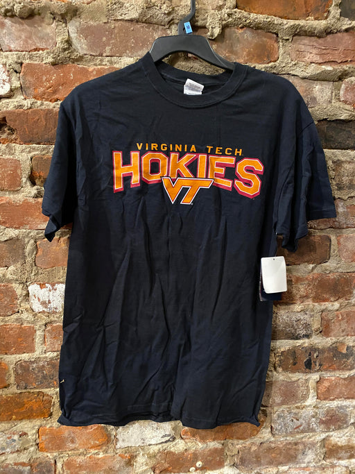 Virginia Tech Adult "Hokies" Black Cotton T-Shirt - DiscoSports