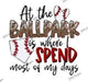 At The Ballpark Baseball Sublimation Transfer - DiscoSports