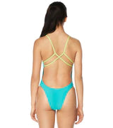Speedo Solid Strappy Fixed One Piece