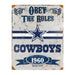 Dallas Cowboys Embossed Metal Sign - DiscoSports