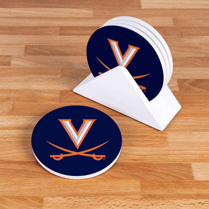 Virginia Cavaliers Round Coaster Set